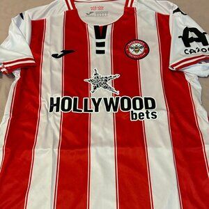 English Premier BRENTFORD FC Men's JERSEY Sz M,L,XL,2XL New w tags  by Joma